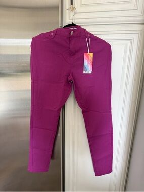 YMI Mid Rise Skinny Jeans | XL | Magenta Purple | Forever Color x Freckled Poppy